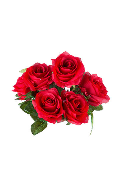 istock Bouquet of artificial red roses 494276079