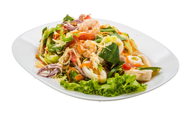istock Asian seafood salad 494277125