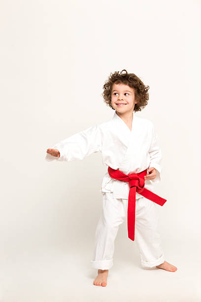 空手キッド - karate judo belt aikido ストックフォトと画像