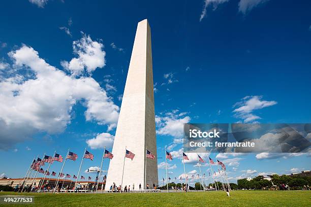 Washington Monument Stock Photo - Download Image Now - American Flag, Capital Cities, Cityscape