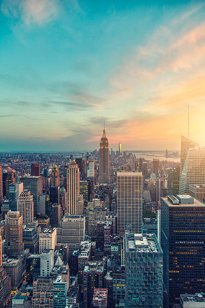 The Empire State building and manhattan panorama in NYC
