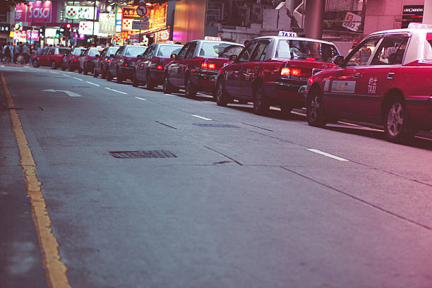 istock Hong Kong Taxis in a Row 494277655