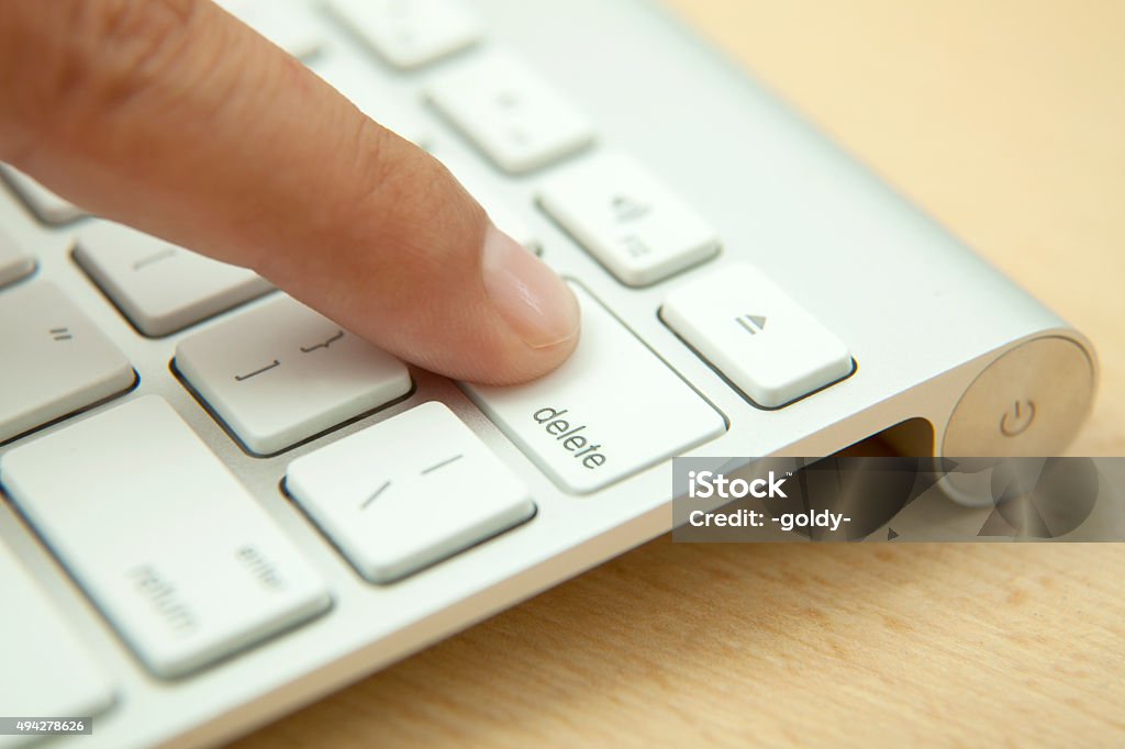 Delete Button Delete Button on the Computer Keyboard Delete Key Stock Photo