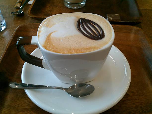 istock Cappuccino cup on the brown wooden table 494278937