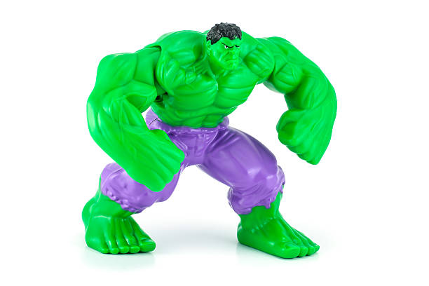 Bangkok,Thailand - May 8 ,2014: The Hulk toy character from the Hulk and avenger movie. There are plastic toy sold as part of the McDonald's Happy meals.