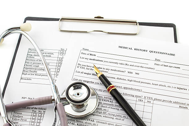 istock Medical history questionnaire clipboard 494279215