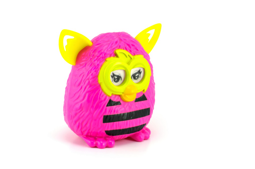Bangkok,Thailand - May 13 2014: Playful Eyes Furby from Furby Boom collection. There are plastic toy sold as part of the McDonald's Happy meals.