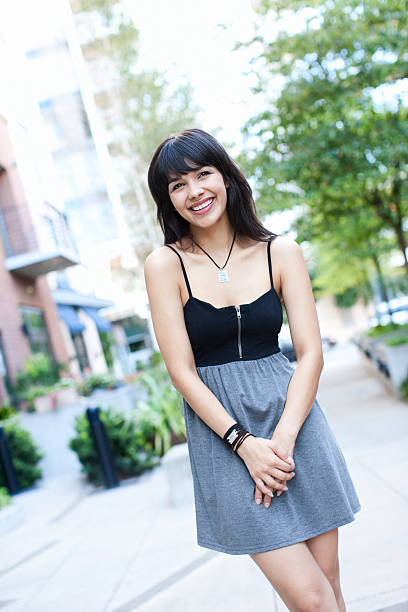 istock Cute Brunette Wearing a Skirt 494280252
