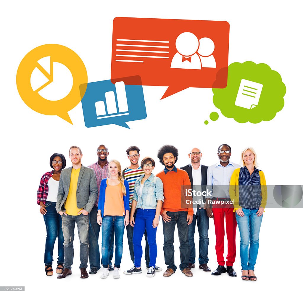 Group Of Diverse People Standing Together Group Of Diverse People Standing Together. Finance Stock Photo