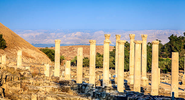 Beit She'an Ancient city of Beit She'an in Israel beit she'an stock pictures, royalty-free photos & images