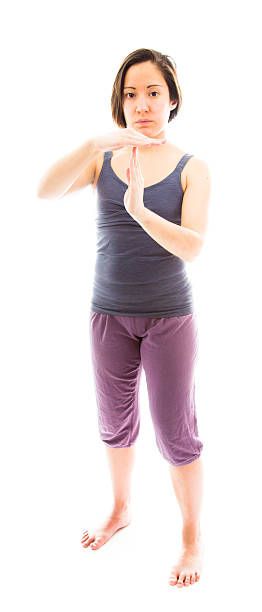 istock Young woman making time out signal with hands 494283157