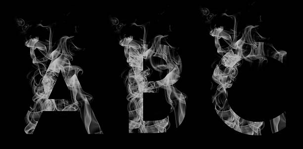 Font smoke. Letters A B C Font smoke. Letters A B C fire letter b stock pictures, royalty-free photos & images