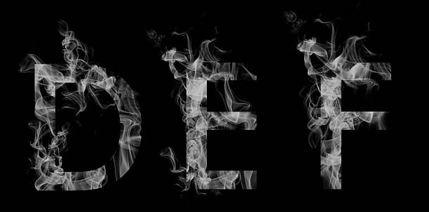 istock Font smoke. Letters D E F 494287800