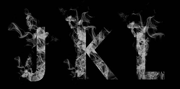 istock Font smoke. Letters J K L 494287968