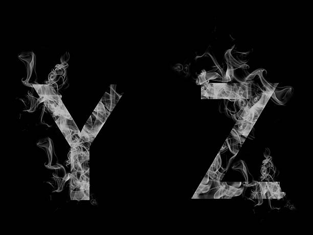 istock Font smoke. Letters Y Z 494288322