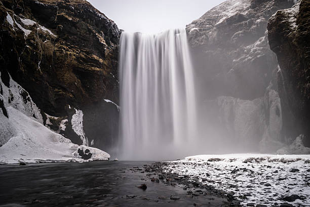 istock Skogafoss waterfall during a winter in Iceland 494288830