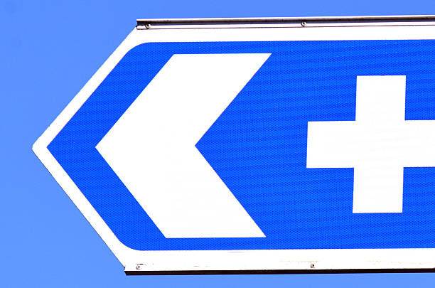 blank yellow road sign template for text with arrow to right direction, white background