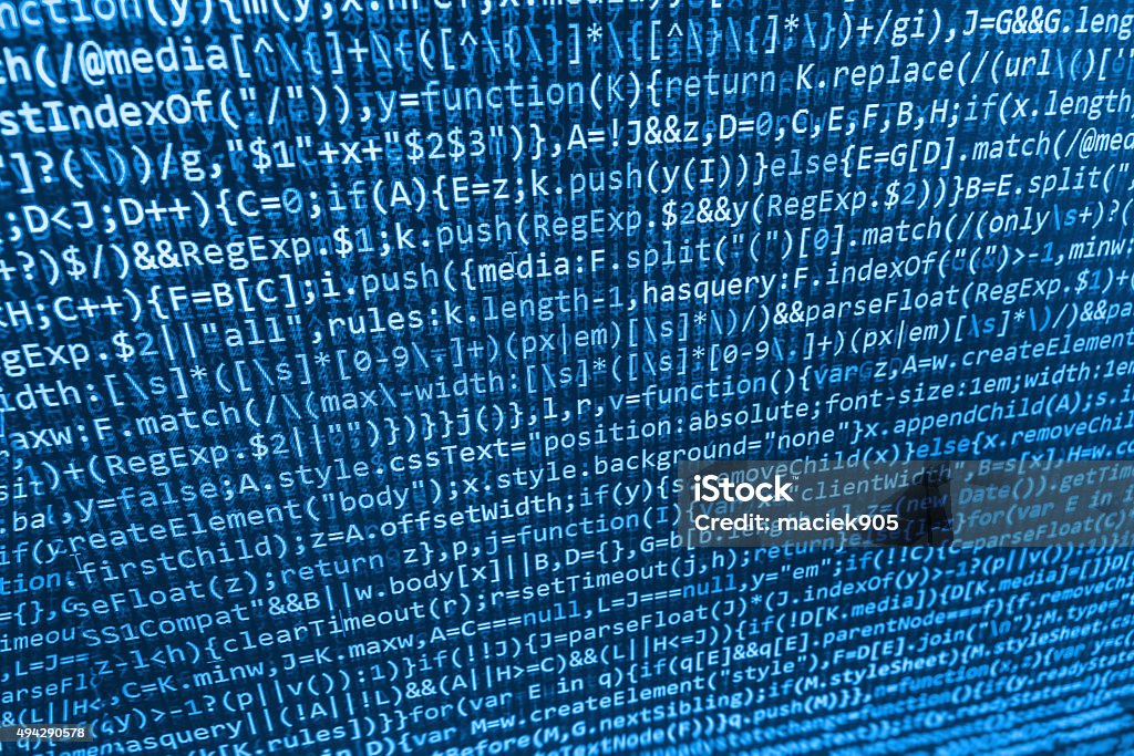 Software Developer Programming Code On Computer Stock Photo - Download ...