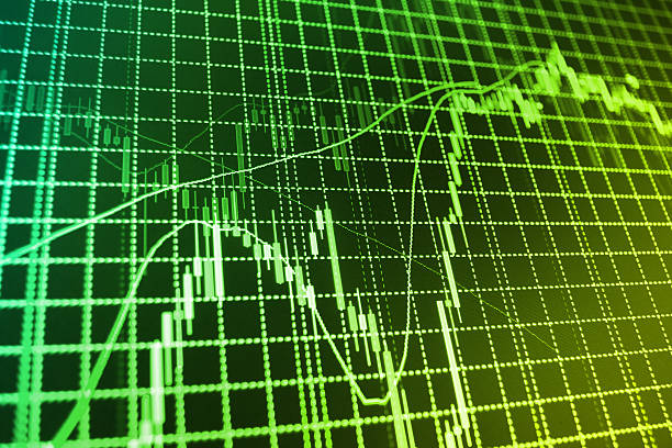istock Stock market graph and bar chart price display 494290664