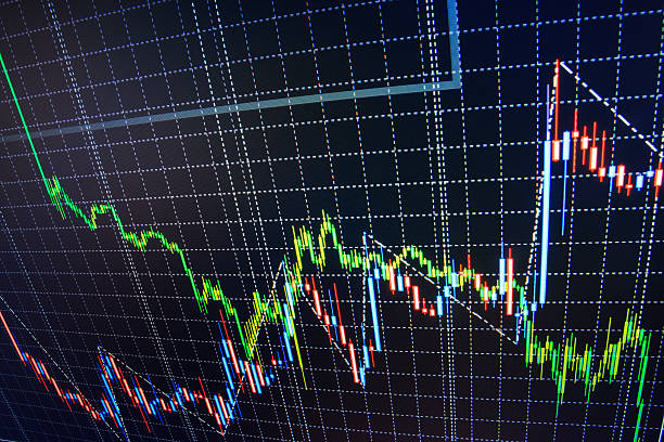 istock Stock market graph and bar chart price display 494290690