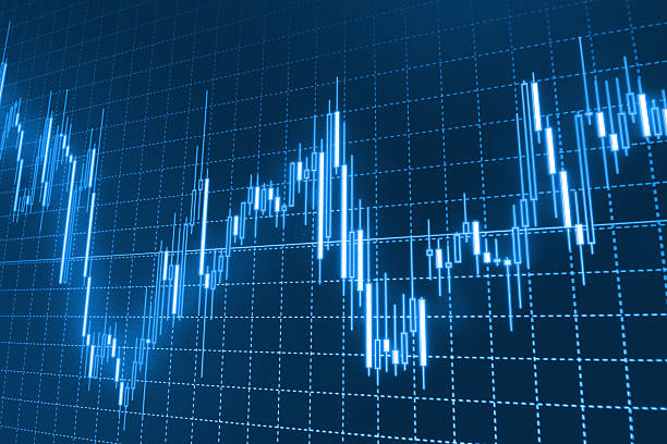istock Stock market graph and bar chart price display 494290764