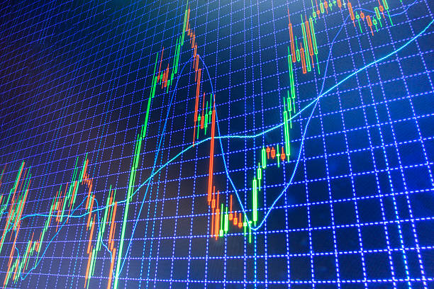 istock Stock market graph and bar chart price display 494290910