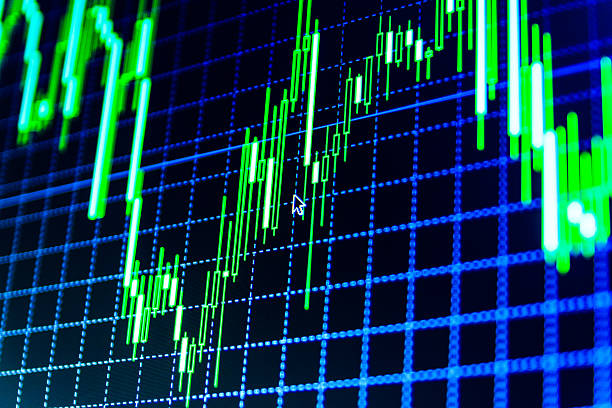 istock Stock market graph and bar chart price display 494290942