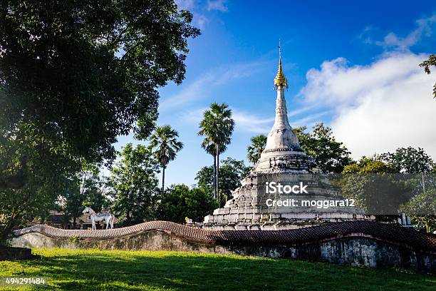 Old White Pagoda In Nan Province Of Thailand Stock Photo - Download Image Now - 2015, Ancient, Architecture