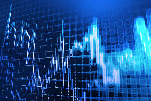 istock Stock market graph and bar chart price display 494291636