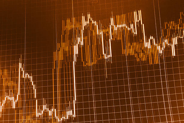 istock Stock market graph and bar chart price display 494291642