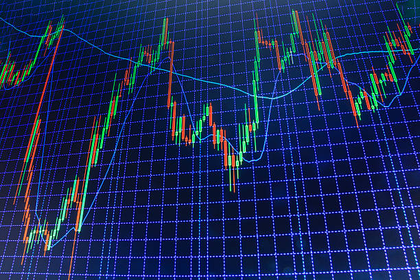 istock Stock market graph and bar chart price display 494291936
