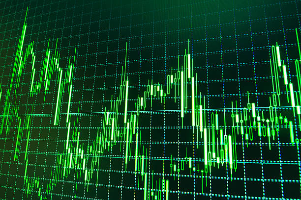 istock Stock market graph and bar chart price display 494291998