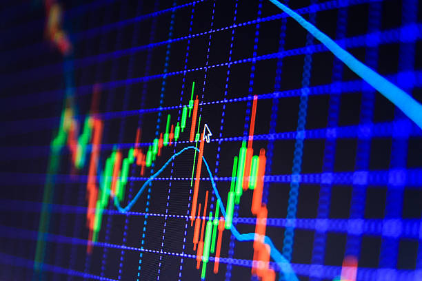 istock Stock market graph and bar chart price display 494292394