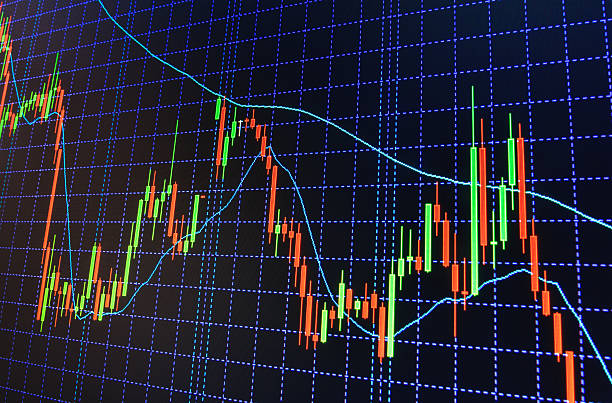 istock Stock market graph and bar chart price display 494292414
