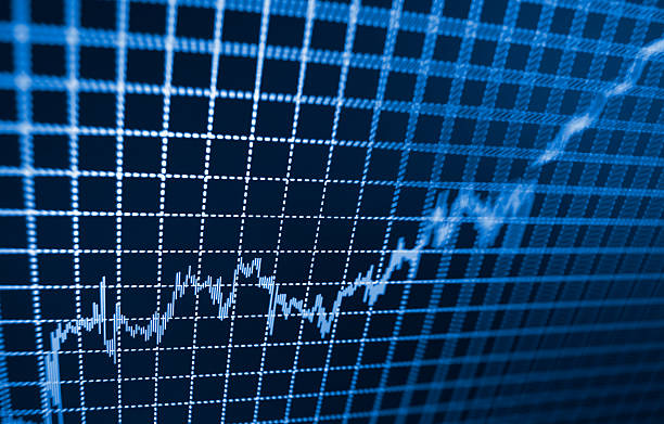 istock Stock market graph and bar chart price display 494292484