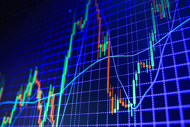 istock Stock market graph and bar chart price display 494292810