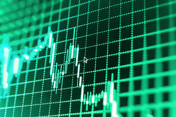 istock Stock market graph and bar chart price display 494292832