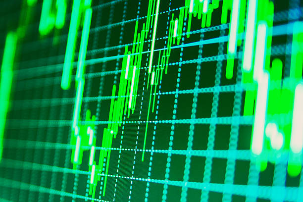 istock Stock market graph and bar chart price display 494292844