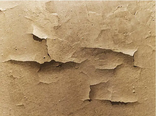 Vector illustration of old cracked wall