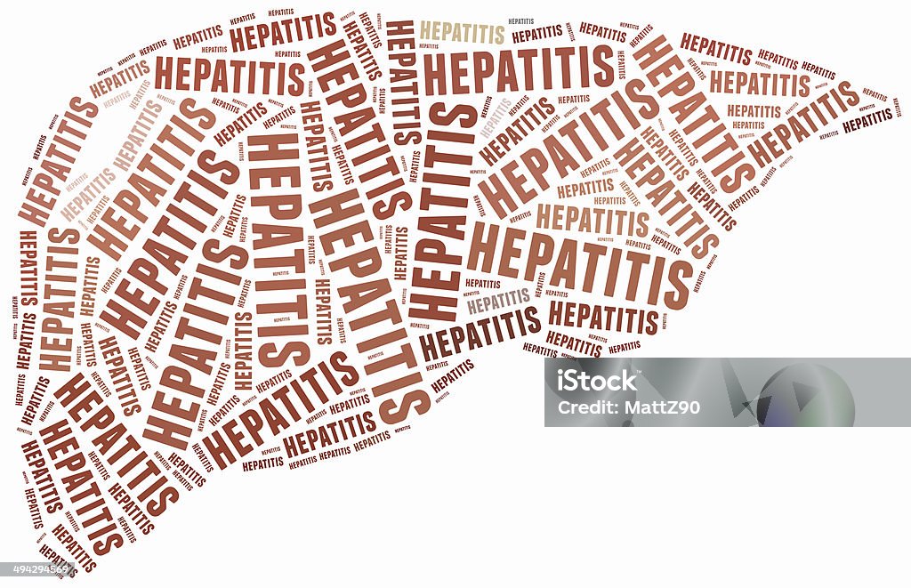 Word cloud hepatitis or liver related Abstract Stock Photo