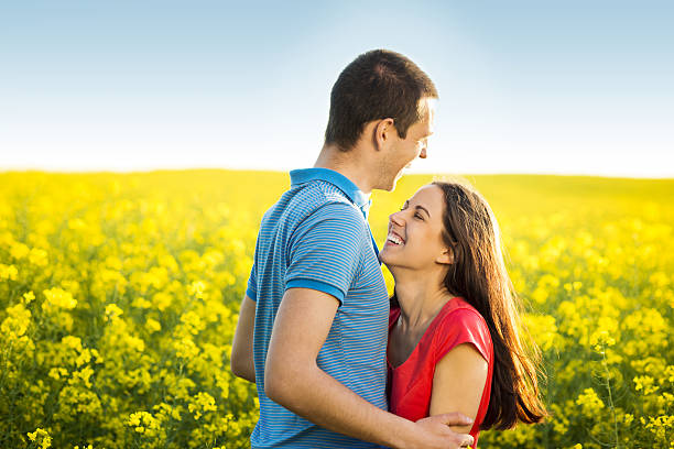 istock Couple in love in field 494295121