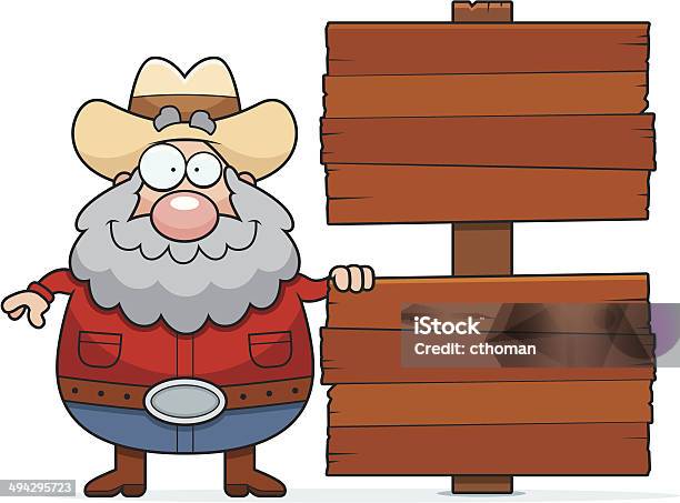 Prospector Sign Stock Illustration - Download Image Now - Panning for Gold, Adult, Beard