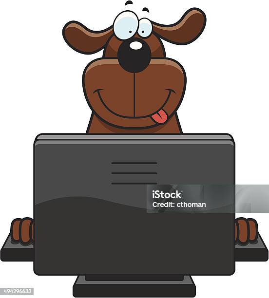 Animal Computer Clips Dog Computer Stock Illustration - Download Image Now - Animal, Cartoon ...