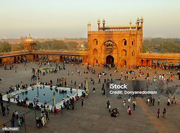 Dziedziniec Delhi Jama Masjid - zdjęcia stockowe i więcej obrazów Architektura - Architektura, Architektura islamu, Azja