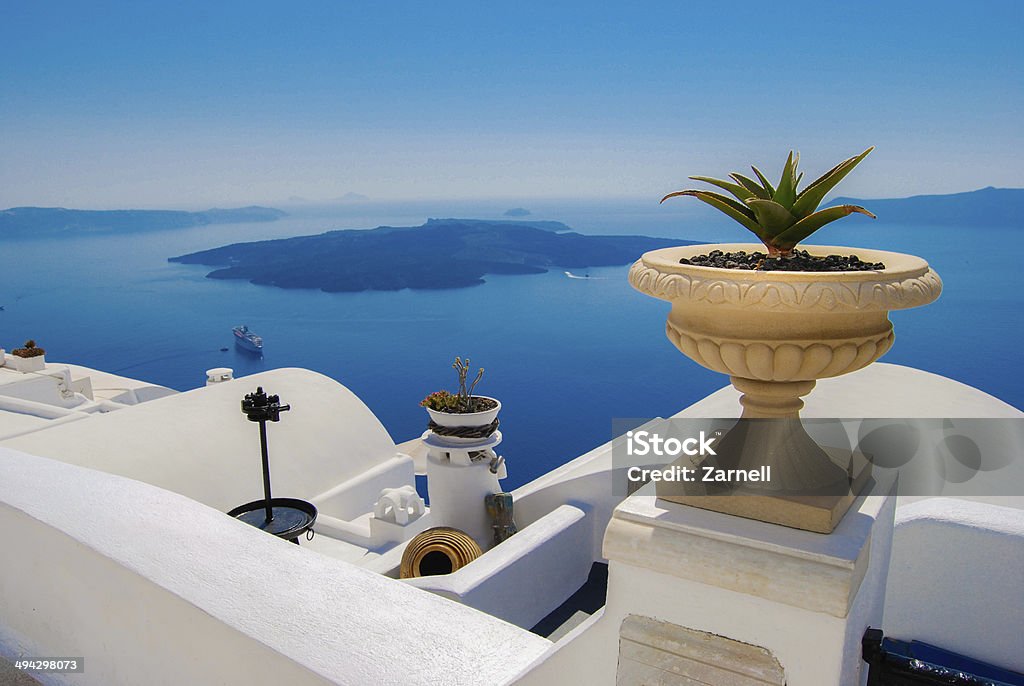 Santorini, Greek Islands View of the Mediterranean sea from Santorini, Greek Islands Greece Stock Photo