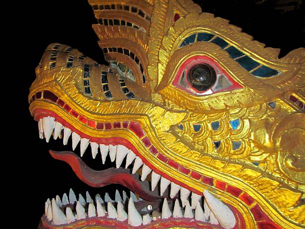 istock Golden Guardian Dragon Head 494305956