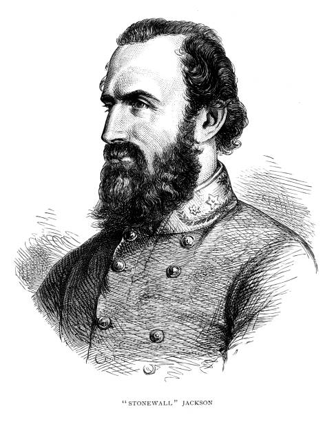 thomas jonathan " stonewall " jackson - stonewall jackson stock illustrations