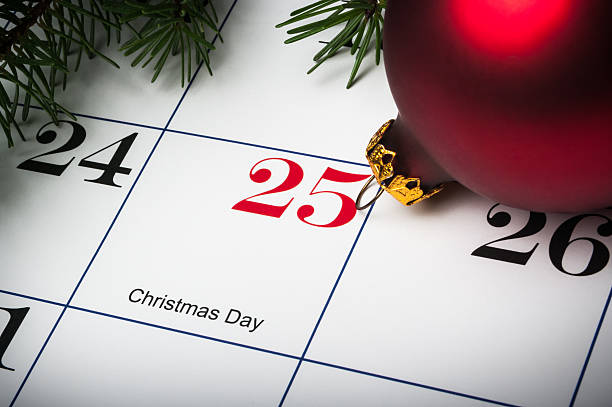 istock Close up of December 25th Calendar 494307825