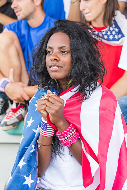 Worried American Supporters at Stadium