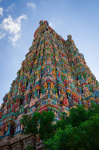 Meenakshi hindu temple in Madurai, Tamil Nadu, South India Meenakshi hindu temple in Madurai, Tamil Nadu, South India menakshi stock pictures, royalty-free photos & images